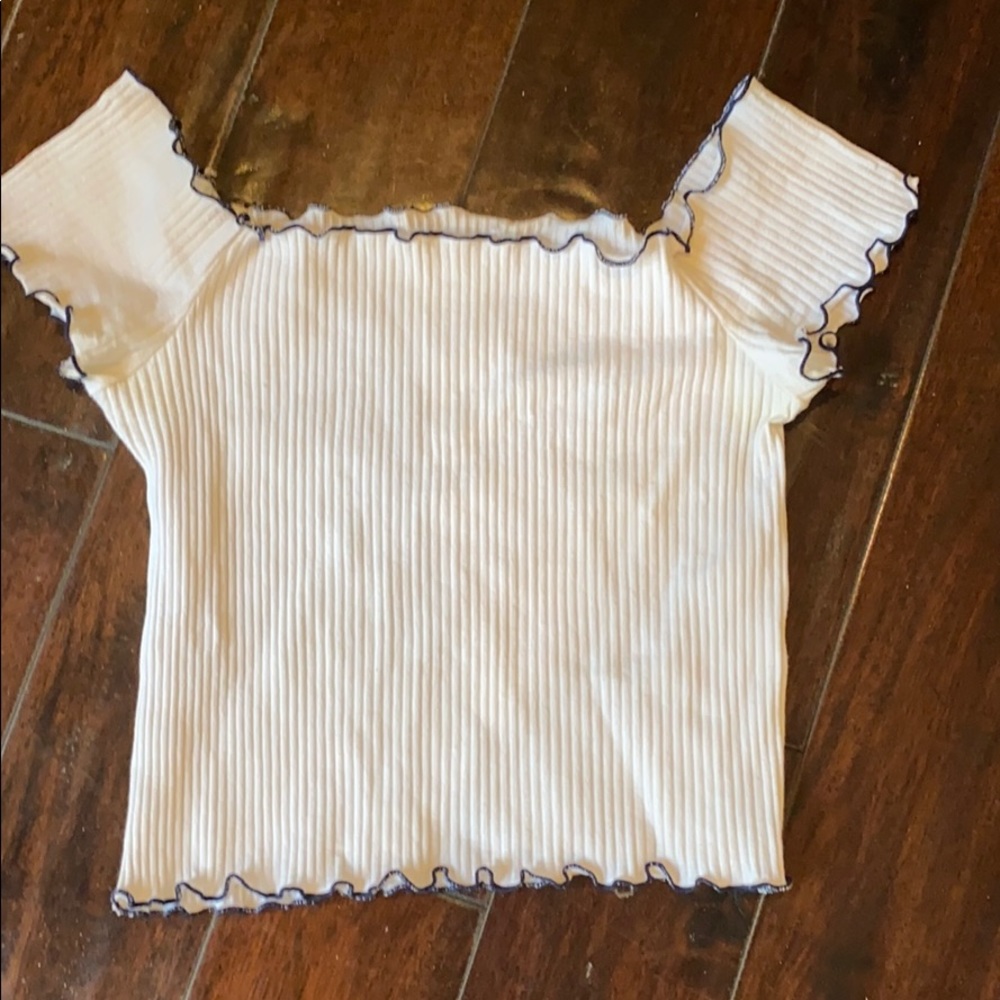 Off shoulder white shirt